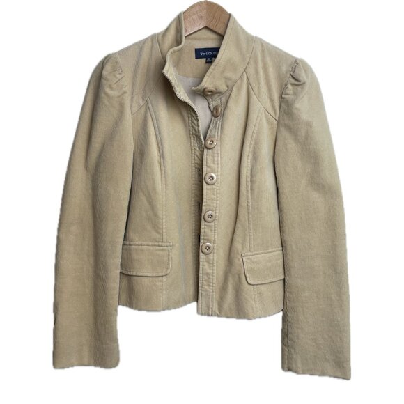 Vertical club Butter Yellow y2k Jacket Large Buttons Size Medium - Picture 4 of 9